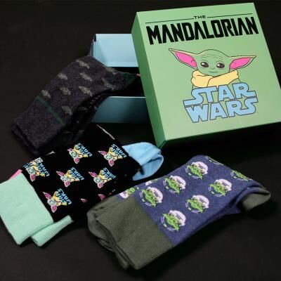 The Mandalorian - Pack de 3 pares de calcetines adulto talla nica