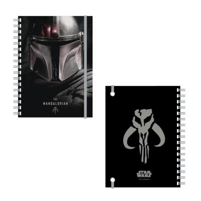 The Mandalorian - Libreta con goma de tapa blanda color negro