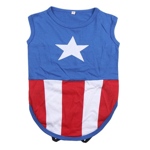 Avengers - Camiseta de algodn para perro de Capitn Amrica XXS