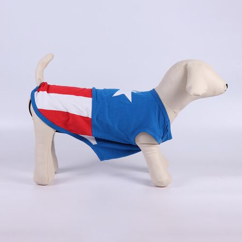 Avengers - Camiseta de algodn para perro de Capitn Amrica XXS