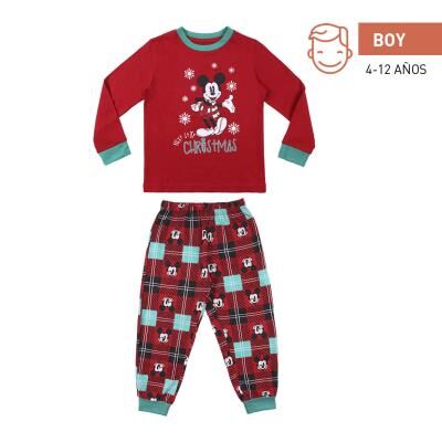 Mickey - Pijama largo de invierno para nio con motivos navideos Rojo 4A