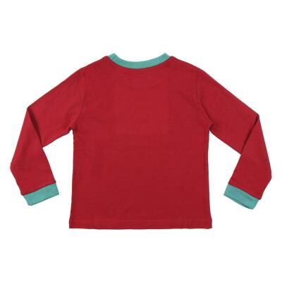 Mickey - Pijama largo de invierno para niña con motivos navideños Rojo 8A