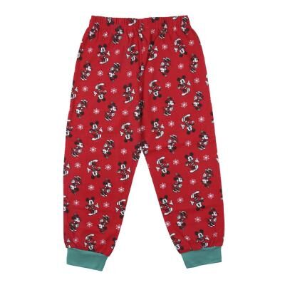 Mickey - Pijama largo de invierno para niña con motivos navideños Rojo 8A