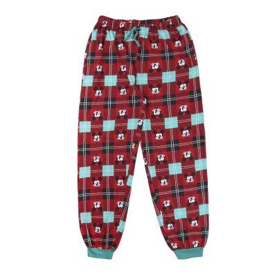 Mickey - Pijama largo de invierno para hombre con motivos navideos Rojo S