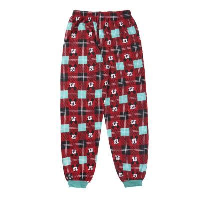 Mickey - Pijama largo de invierno para hombre con motivos navideos Rojo L