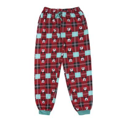 Mickey - Pijama largo de invierno para hombre con motivos navideos Rojo L