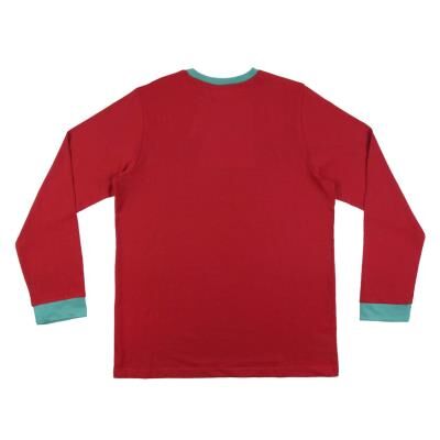 Mickey - Pijama largo de invierno para hombre con motivos navideños Rojo XL