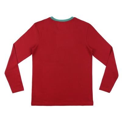 Mickey - Pijama largo de invierno para mujer con motivos navideños Rojo S