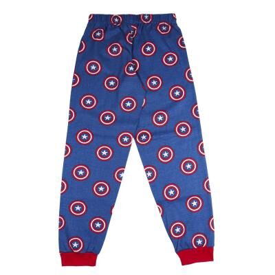 Avengers - Pijama largo juvenil de Capitn Amrica Azul oscuro 10A