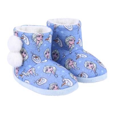 Frozen - Zapatillas de casa infantil para invierno tipo bota 26/27