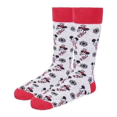 Mickey - Pack de 3 calcetines para adulto con motivos navideos