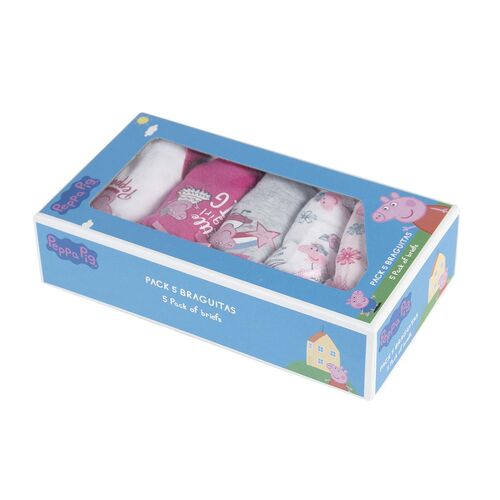 Peppa Pig - Pack de 5 braguitas presentado en caja 1/2A