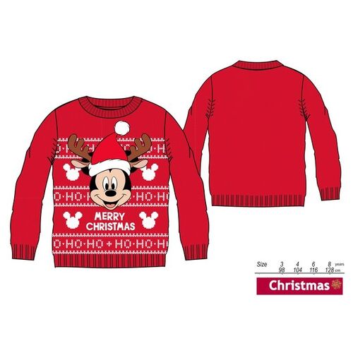 Mickey - Jersey infantil con diseño navideño Rojo 3A