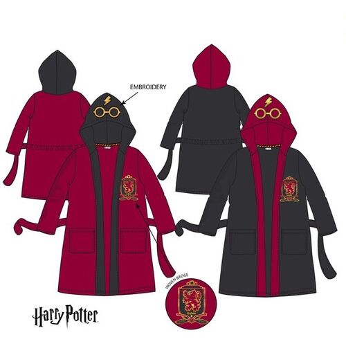 Harry Potter - Bata de coralina infantil Negro 4A