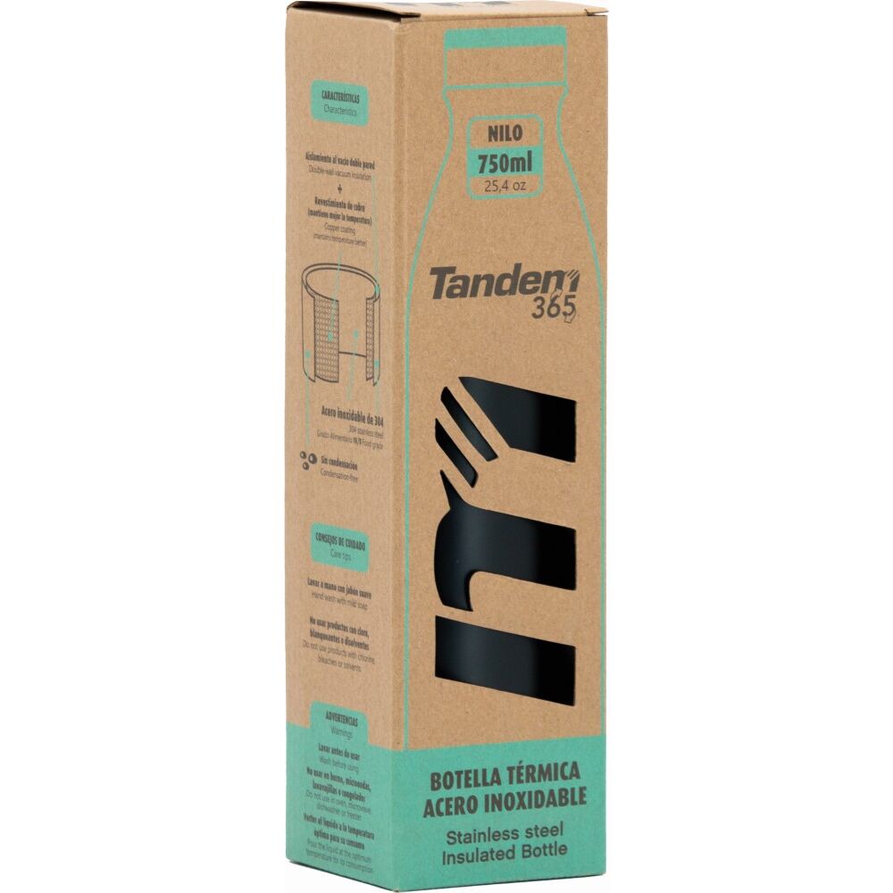 Tandem - Botella termo inox 750ml negro