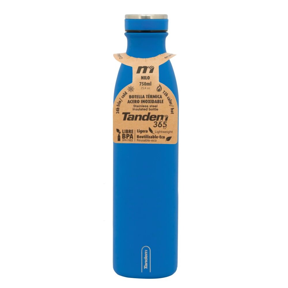 Tandem - Botella termo inox 750ml azul oscuro