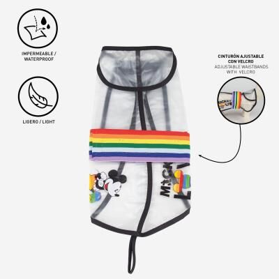 Mickey - Impermeable ajustable para perro col. Pride XS