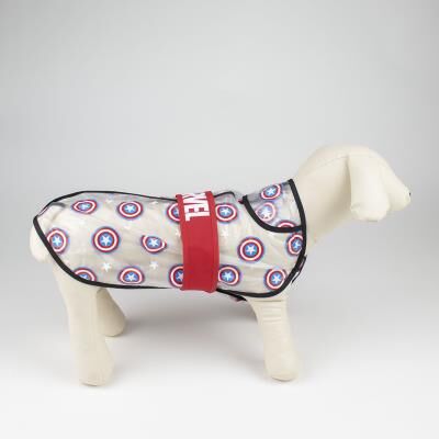 Avengers - Impermeable ajustable para perro S Capitn Amrica