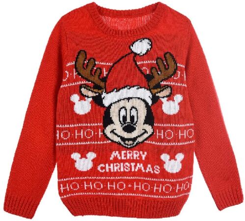 Mickey - Jersey infantil con diseño navideño Rojo 3A
