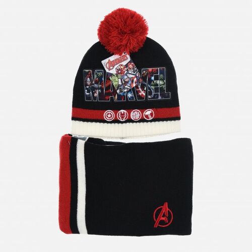 Avengers - Gorro + Braga de cuello Negro 52