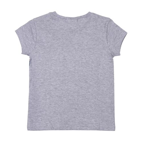 Stitch - Camiseta corta single jersey niña Gris 3A