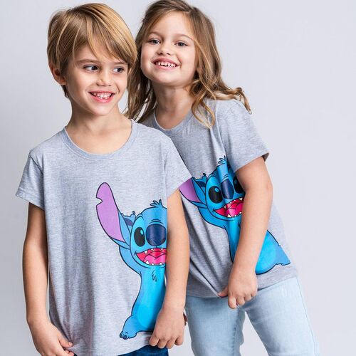 Stitch - Camiseta corta single jersey nia Gris 3A