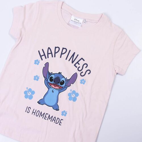 Stitch - Pijama corto single jersey nia Azul claro 3A