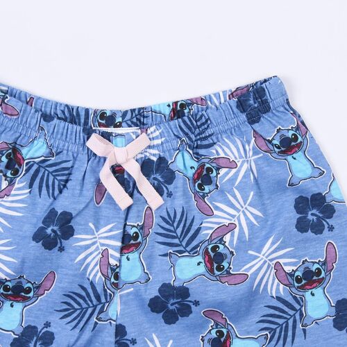 Stitch - Pijama corto single jersey nia Azul claro 3A