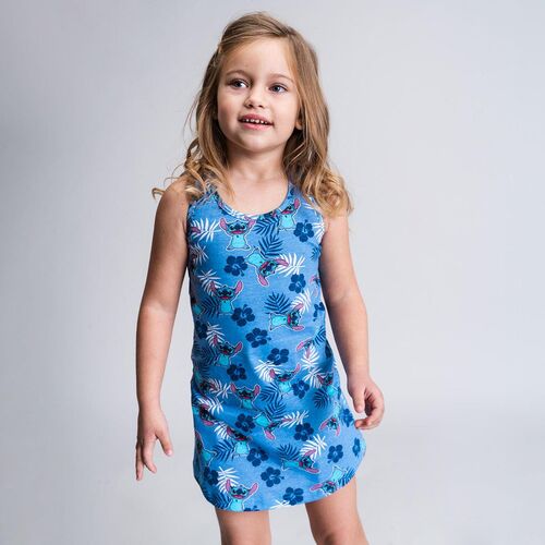 Stitch - Vestido de verano single jersey Azul claro 3A