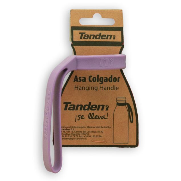 Tandem - Asa colgador color morado para botella termo