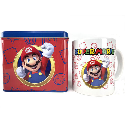 Super Mario - Pack taza + hucha metlica Mario