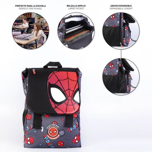 Spiderman - Mochila escolar grande 41cm extensible