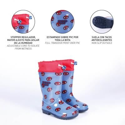 Spiderman - Botas de lluvia PVC Azul oscuro 27