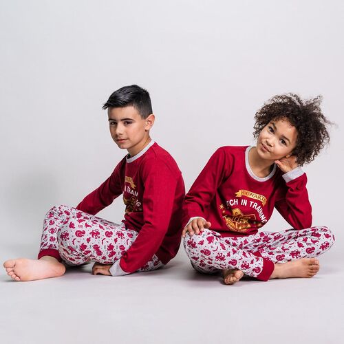 Harry Potter - Pijama largo single jersey algodón de niña Granate 8A