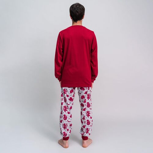 Harry Potter - Pijama largo single jersey algodón para hombre Granate S