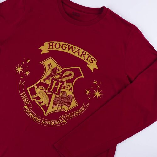 Harry Potter - Pijama largo single jersey algodn para hombre Granate XXL