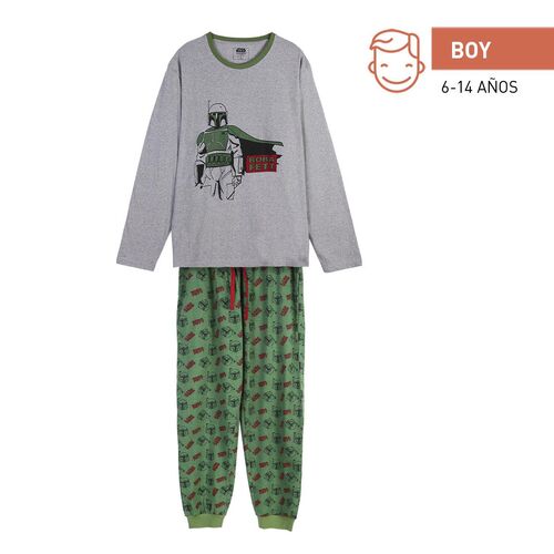 Boba Fett - Pijama largo single jersey para niño Verde 8A