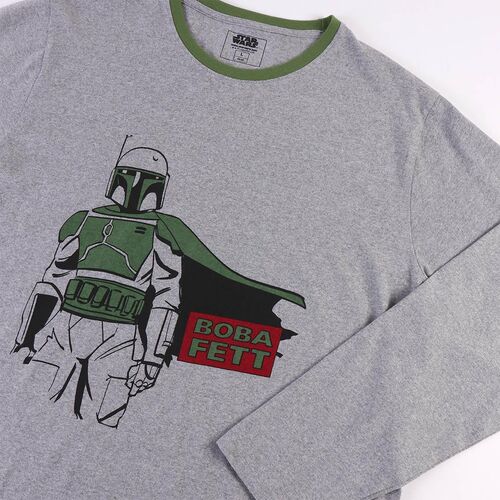 Boba Fett - Pijama largo single jersey para hombre Verde S