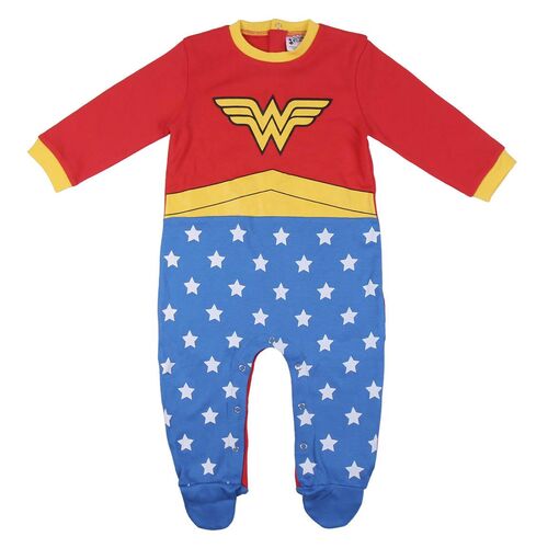 Wonder Woman - Pelele single jersey Rojo 3 meses