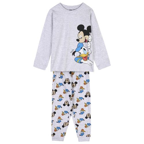 Mickey - Pijama largo single jersey infantil nio Gris 2A