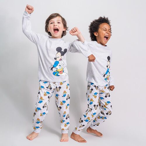 Mickey - Pijama largo single jersey infantil nio Gris 2A