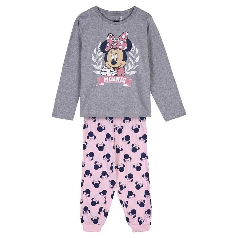 Minnie - Pijama largo single jersey niña Rosa 2A