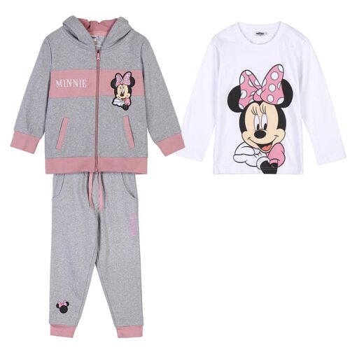 Minnie - Chandal de algodón conjunto de 3 piezas Gris 2A