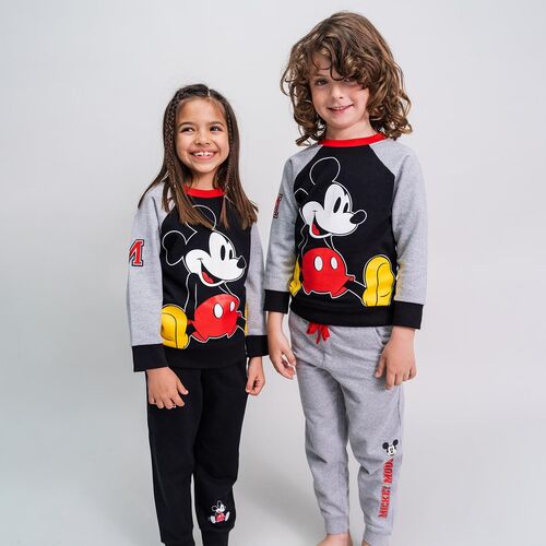 Mickey - Chandal de algodón conjunto de 3 piezas Negro 2A