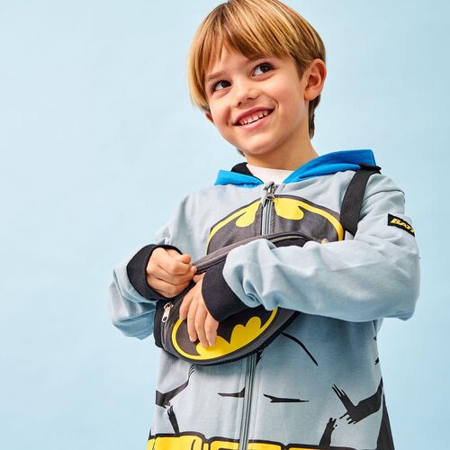 Batman - Chaqueta con capucha de algodón Gris 12A