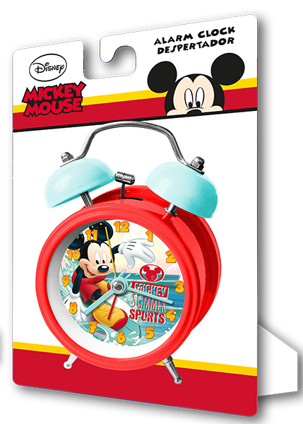 Mickey - Reloj despertador rojo y azul (Summer  Sports)