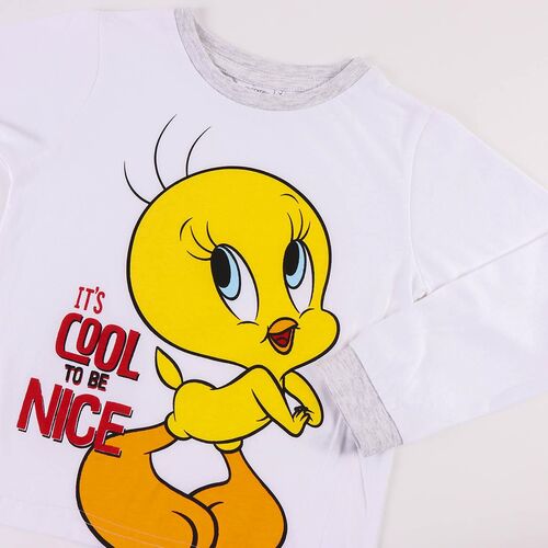 Looney Tunes - Pijama largo nia Pioln/Tweety Gris 4A