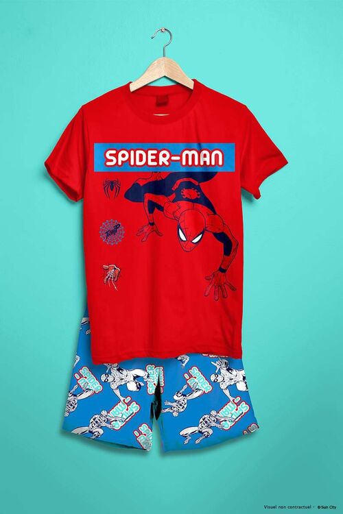 Spiderman - Pijama de verano nio Rojo 3A