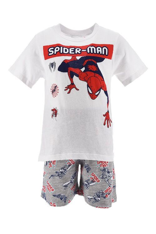 Spiderman - Pijama de verano nio Blanco 3A