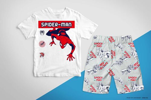Spiderman - Pijama de verano nio Blanco 3A